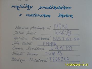 Rozlúčka s MŠ 2010 Rozlúčka s MŠ 2010
